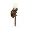 18'' Brown Glass Traditional Candle Wall Sconce
